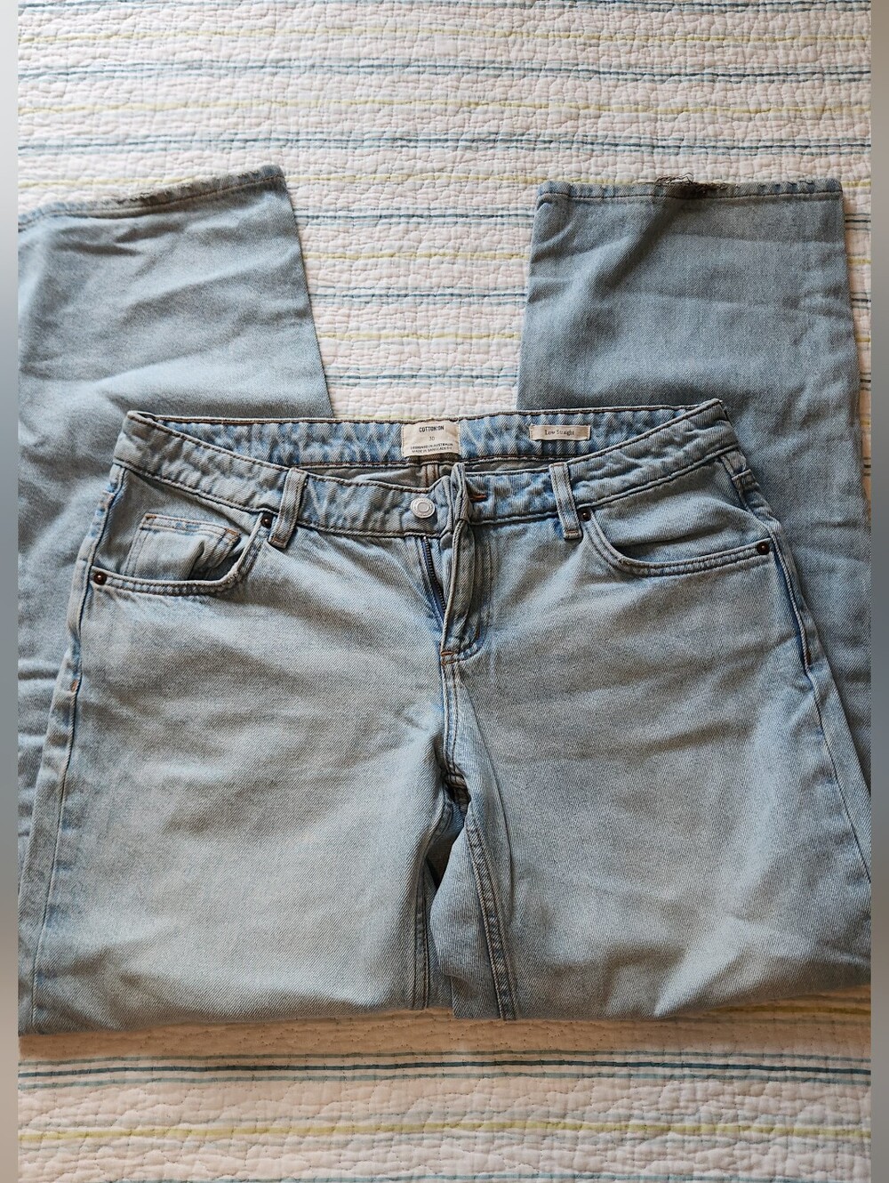 Cotton On Light Blue Straight Leg Jeans